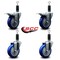 Service Caster 4'' Blue Poly Swivel 1-1/8'' Expanding Stem Caster Set 2 Total Lock Brakes, 4PK SCC-EXTTL20S414-PPUB-BLUE-2-S-2-118 - alternate 5